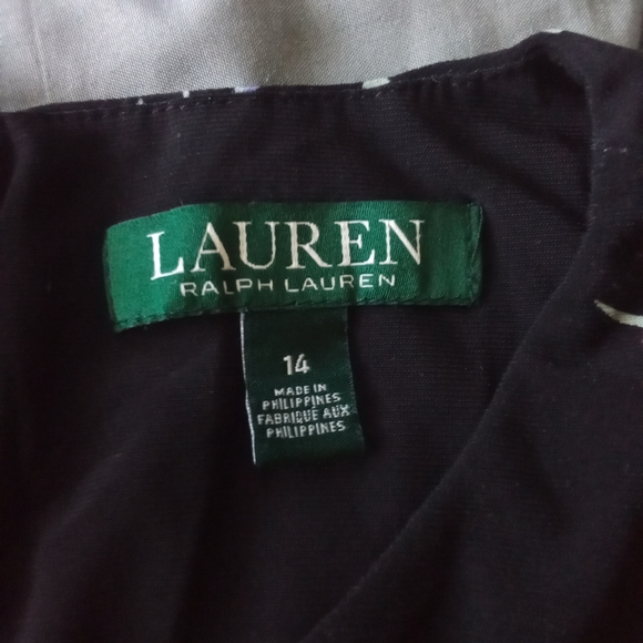 Ralph Lauren Black Floral 3/4 Length Sleeves Midi Sheath Dress Flower Pattern - Picture 14 of 16